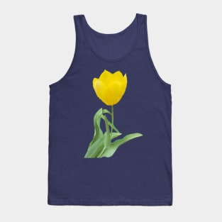 Single Yellow Tulip Tank Top